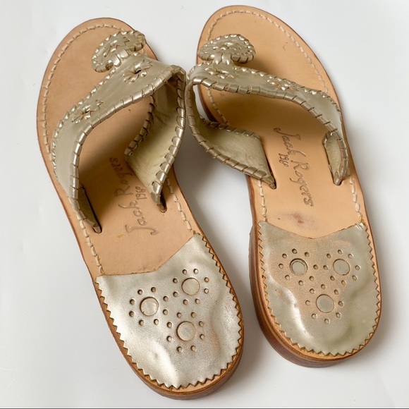 Lightly Used Metallic Jack Rogers - Picture 2 of 5